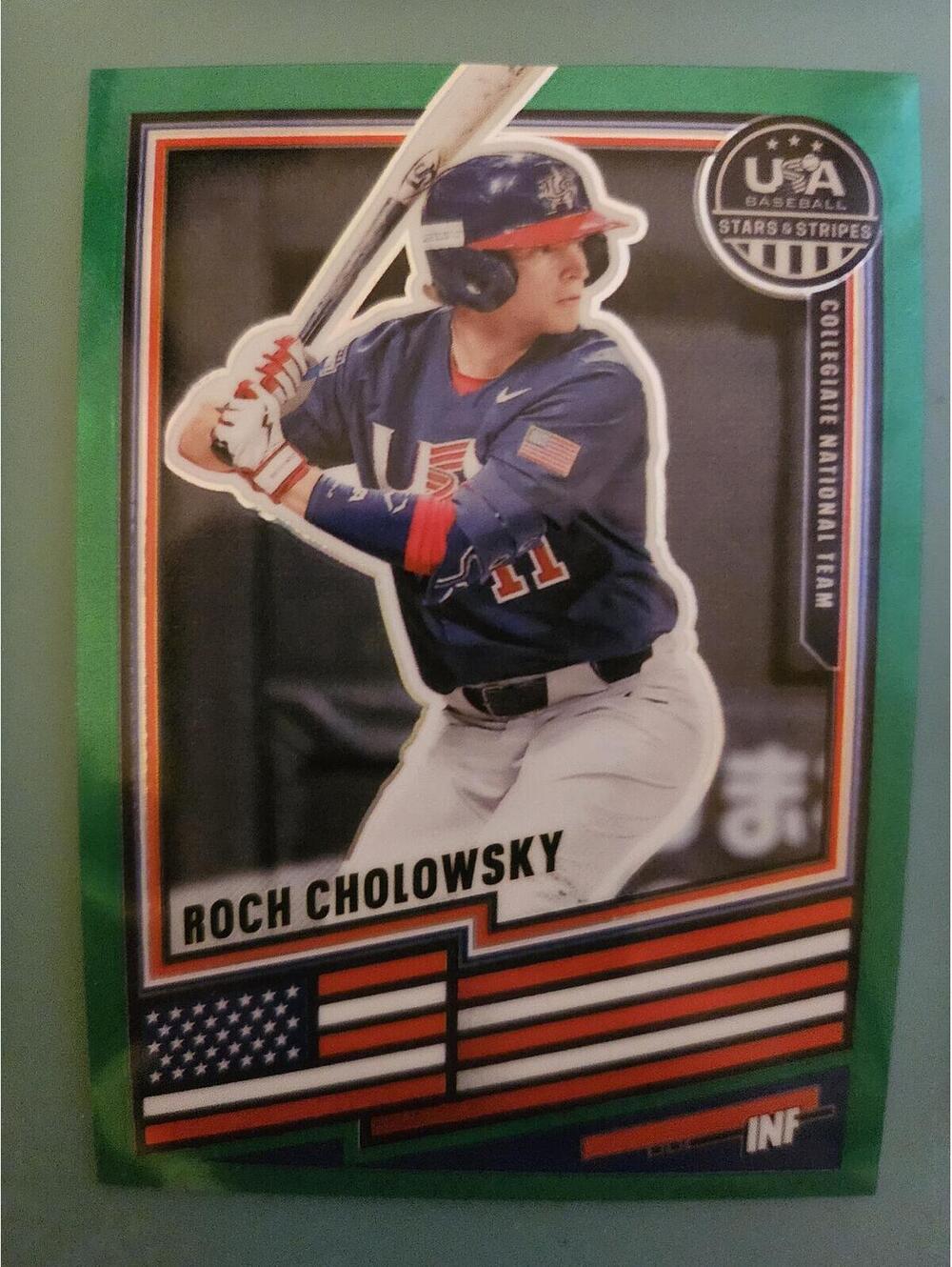 2026 Panini Stars & Stripes Prizm #81 Roch Cholowsky ~ Green insert